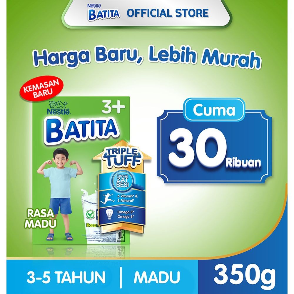 NESTLE BATITA3+ SUSU PERTUMBUHAN MADU 350g