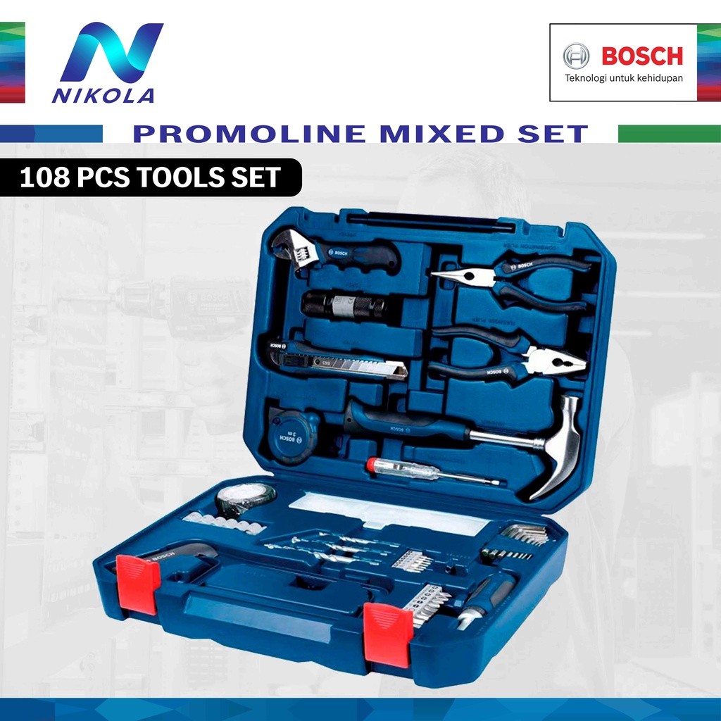 Bosch 108 Tool Kit Multi Complete Set BOSCH Toolkit 108 Pcs Mixed Set 108 Multifunction Tool Kit