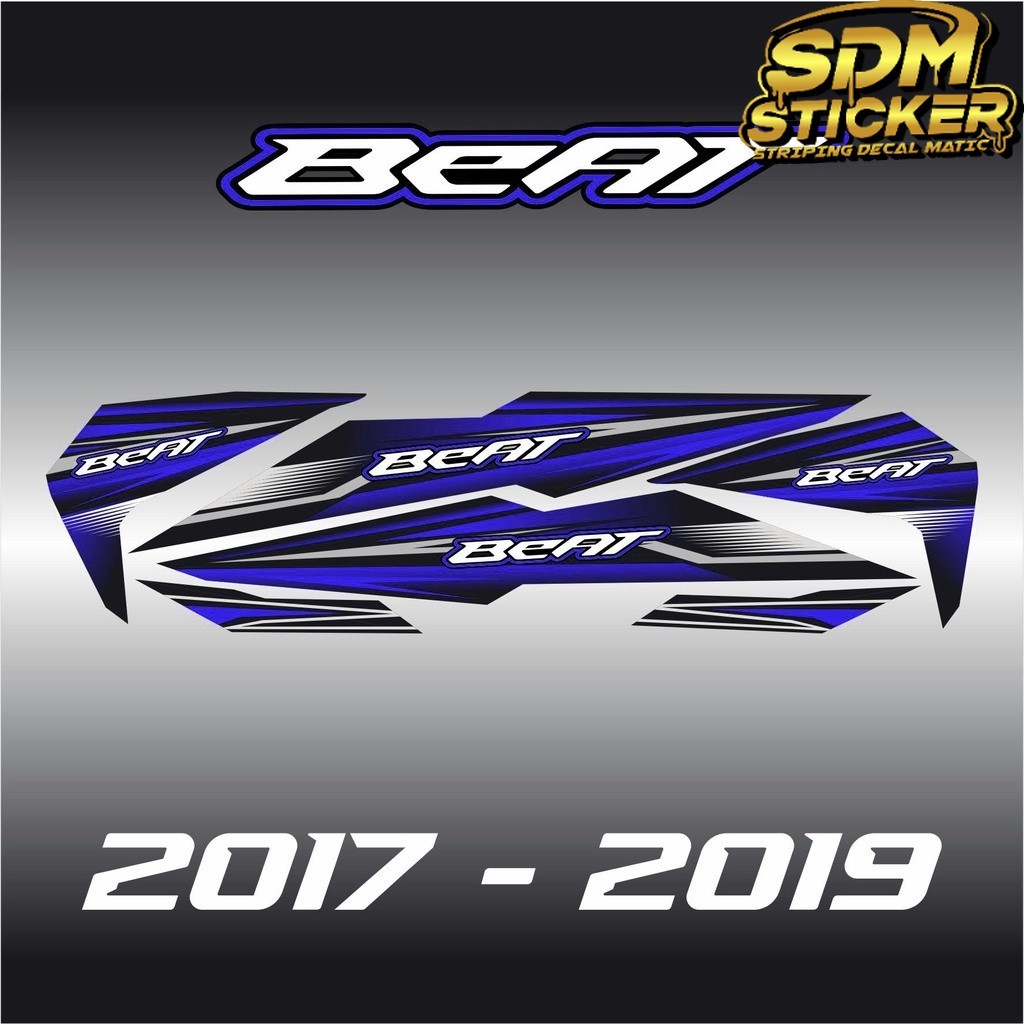 STRIPING VARIASI HONDA BEAT NEW ESP STREET 2017 2018 2019 BIRU