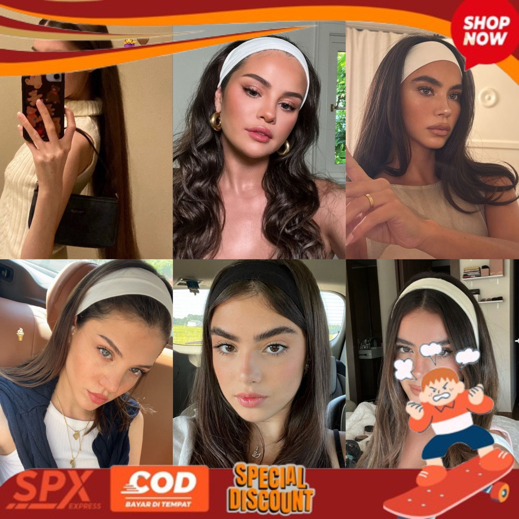 READY NEW TREND LAGI bandana premium katun | daily headband   | headband sports | bandana pilates  |