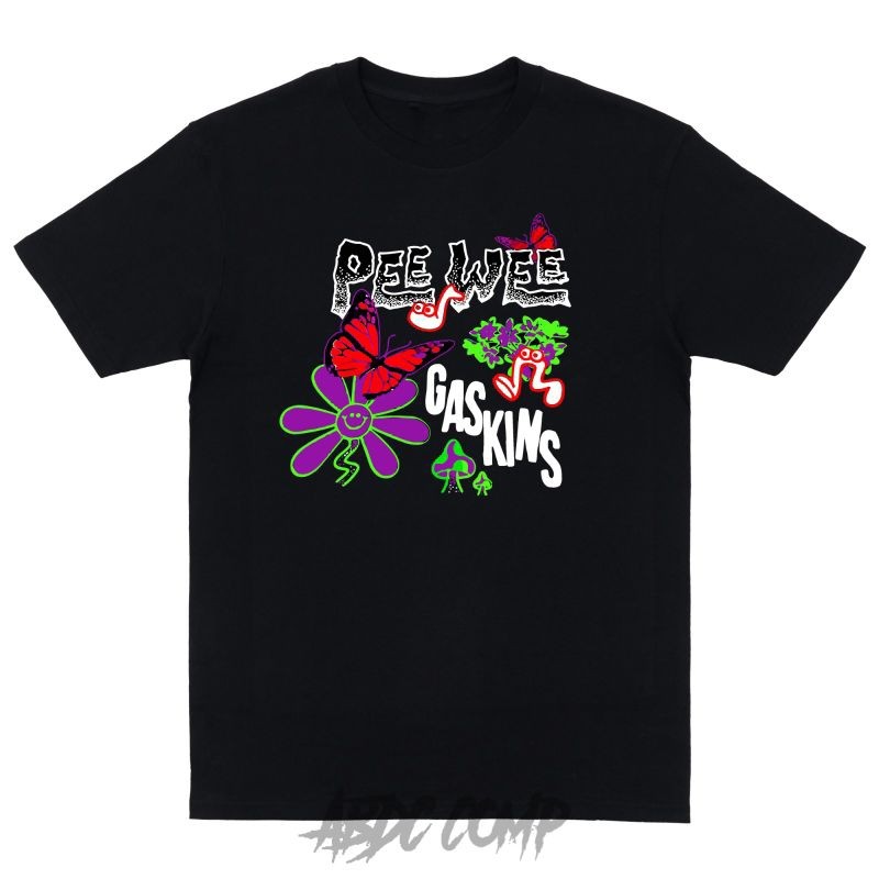 Pee wee Gaskins - Flower butterfly T-shirt pwg / kaos band pee Wee Gaskins