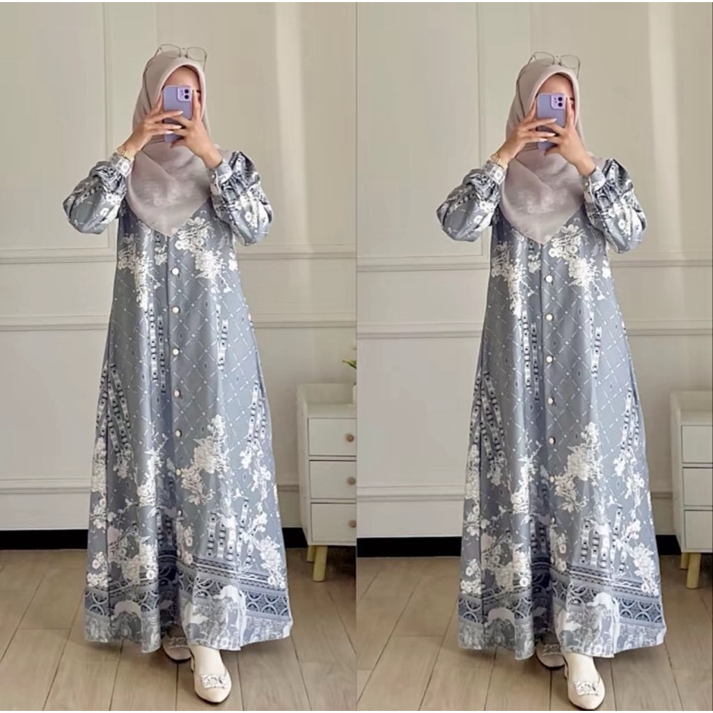 Dress Gamis Motif Maxmara Luxury – Mewah & Elegan | Anti Kusut | Tidak Menerawang