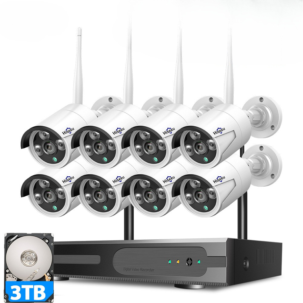 5MP WiFi CCTV Camera Security System IR Night Vision Bullet Camera Set 10CH NVR Wireless CCTV Survei