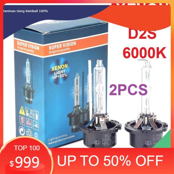HID Bohlam Bulb Xenon D2S Super Vision 35W Terang Lampu Utama Headlamp Headlight HID Mobil Projie Pr