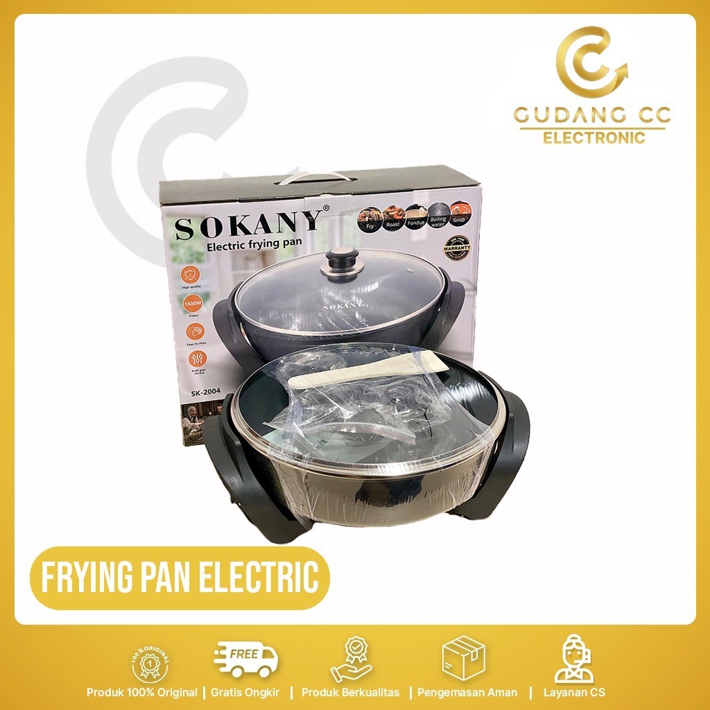 (GCC-ELC) Panci Listrik Wajan Penggorengan Listrik / Electric Frying Pan Sokany SK-2004