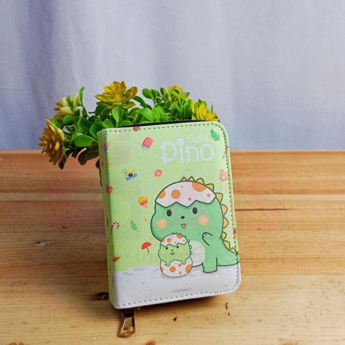 DOMPET ANAK DINO LUCU DOMPET WANITA LUCU DOMPET DINO DOMPET ANAK LAKI-LAKI DOMPET LUCU - Pink