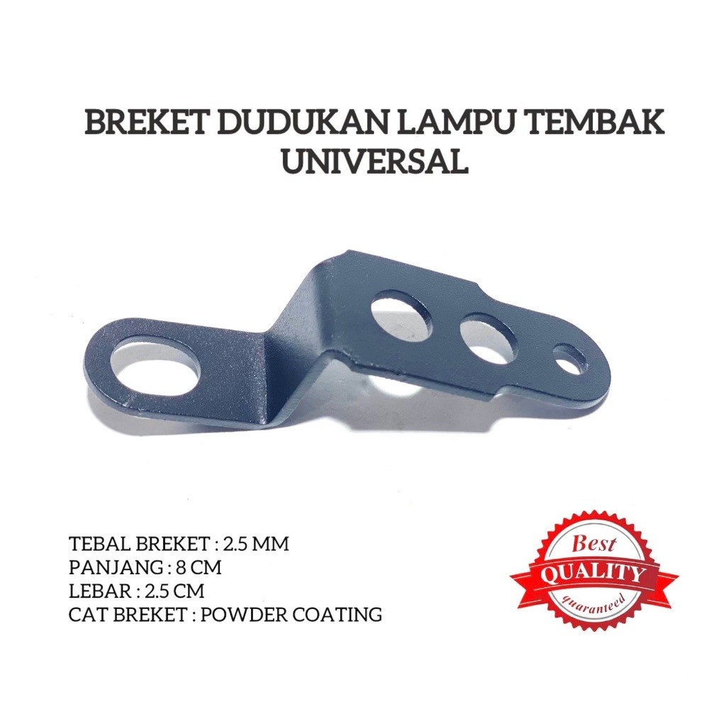 BREKET LAMPU TEMBAK SPION MOTOR 3 LUBANG LAMPU SOROT Untuk Spion Motor