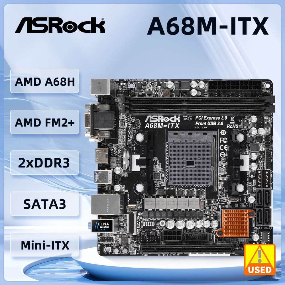 ASROCK A68M Mini-ITX Motherboard A68M-ITX Socket FM2 AMD A68H DDR3 support AD780 AD786 AD5700 AD870 
