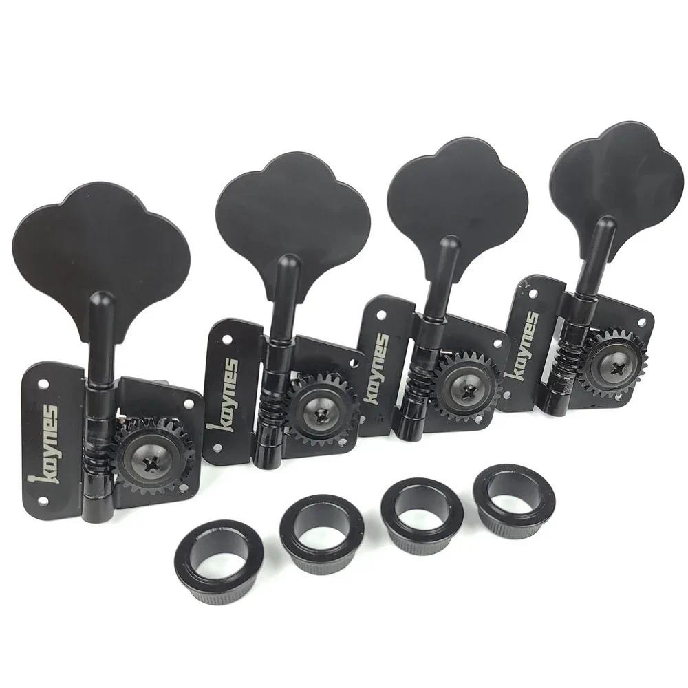 KAYNES 1:26 Ratio Open Frame Electric Bass Guitar Machine Heads Tuners Tuning Key Pegs for Jazz Prec