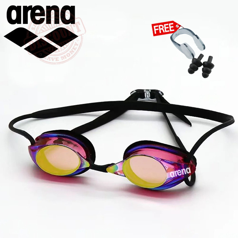 Kacamata Renang Arena Profesional Laju Tinggi HD Tahan Air Anti FOG & Uv Protection Pria Wanita