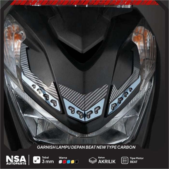 GARNISH LAMPU DEPAN BEAT COVER LAMPU DEPAN BEAT DELUXE FI ESP STREET KARBU AKSESORIS BEAT KEREN GARN
