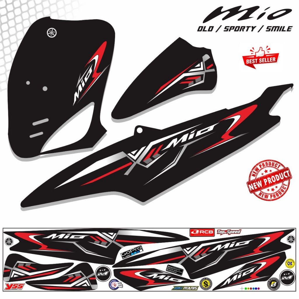 VARIASI STIKER VARIASI MIO SPORTY STRIPING STIKER MOTOR