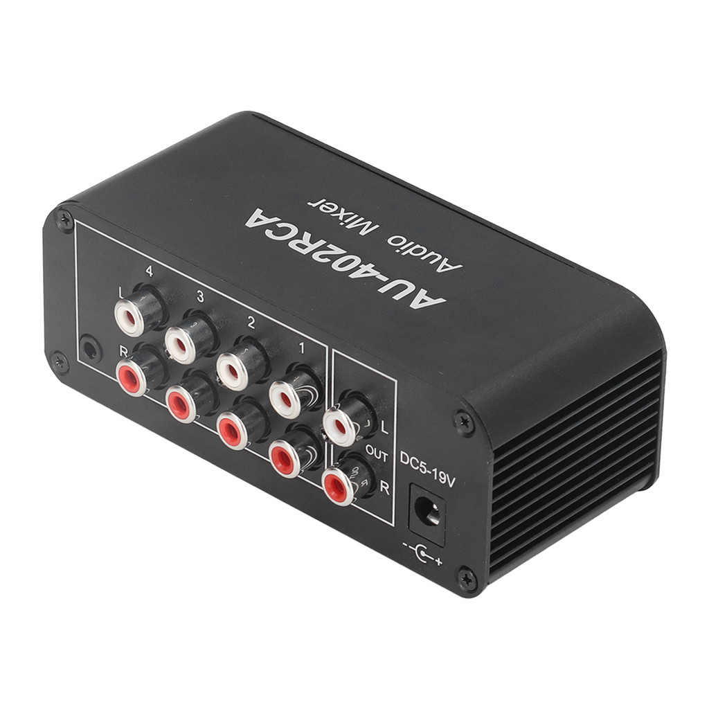 Stereo Mixer Stereo Sound Mixer 4 Channel  Input and Output  Stereo Mixer with Separate Volume Contr