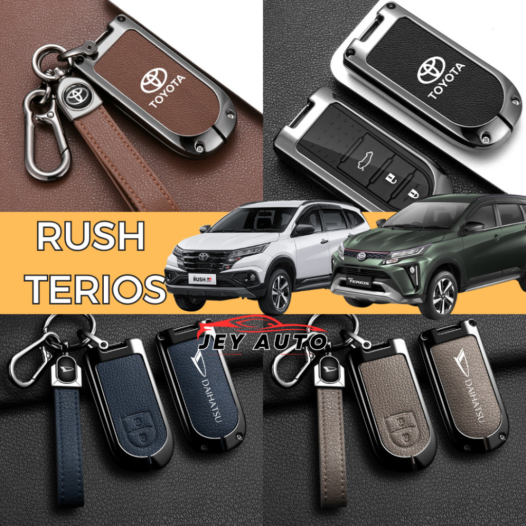 Haute Automobilistico&Deporte NEW Sarung Kunci Rush Kulit / Cover Remot Kunci Terios Rush / Casing K
