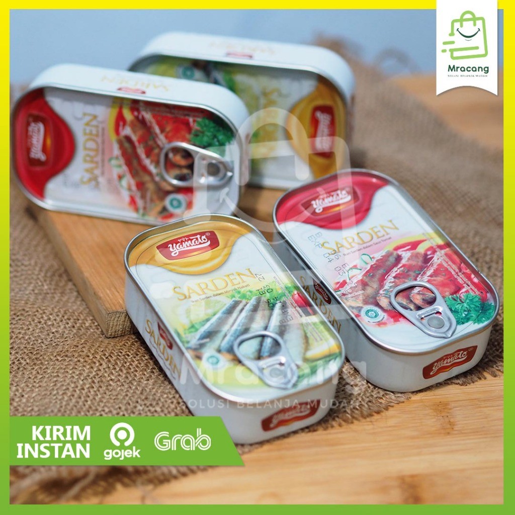 Sarden Yamato Ikan Sarden Dalam Saus Tomat / Ikan Sarden Dalam Minyak Nabati 125gr
