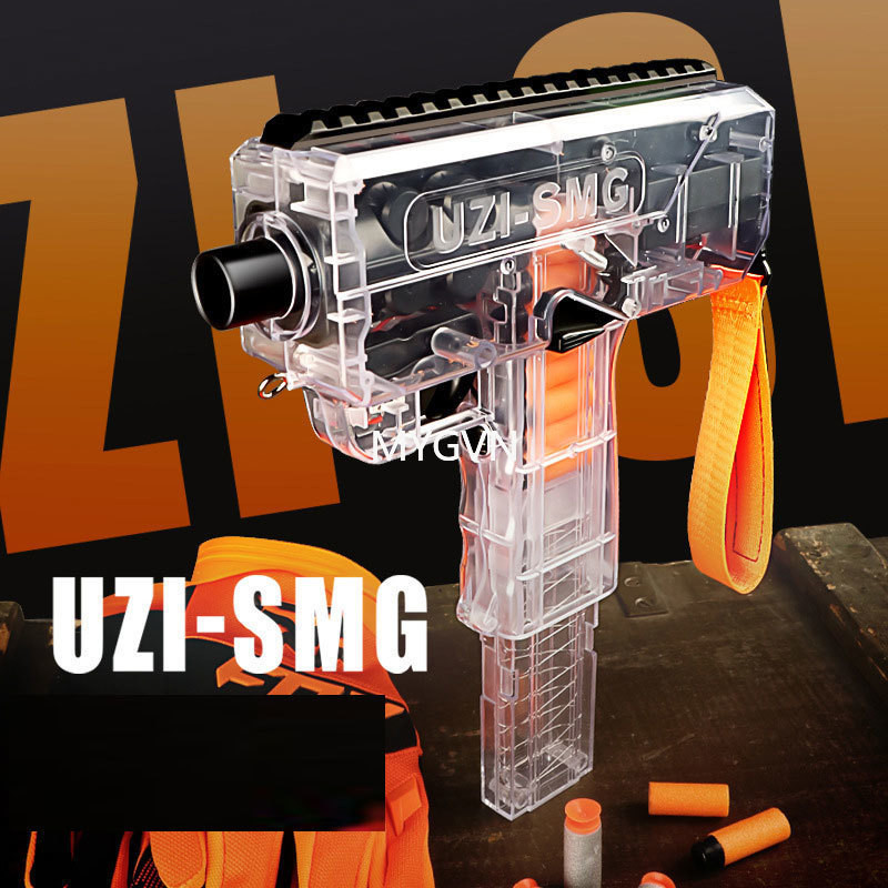 UZI Toy Gun Electric Soft Bullet Continuous Firing Submachine Model Shooting Pistol Blaster for Adul