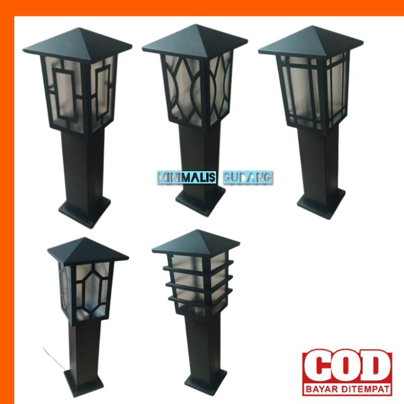 lampu hias taman, lampu tiang mini full 50cm, lampu hias plus tiang