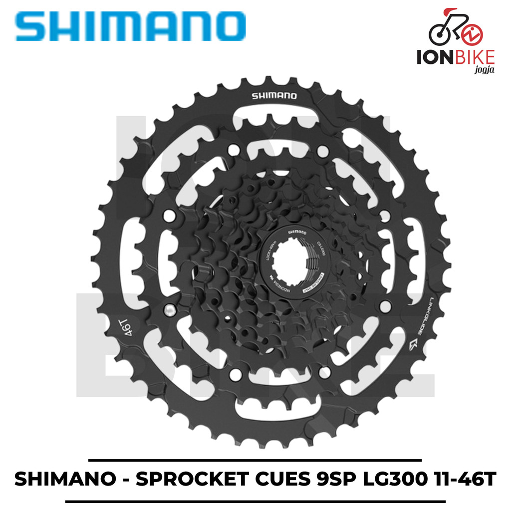 Cassette Sprocket Shimano CUES 9 Speed LG300 11-46T Terbaru LG-300 46T Casete Sproket Sepeda MTB Gun
