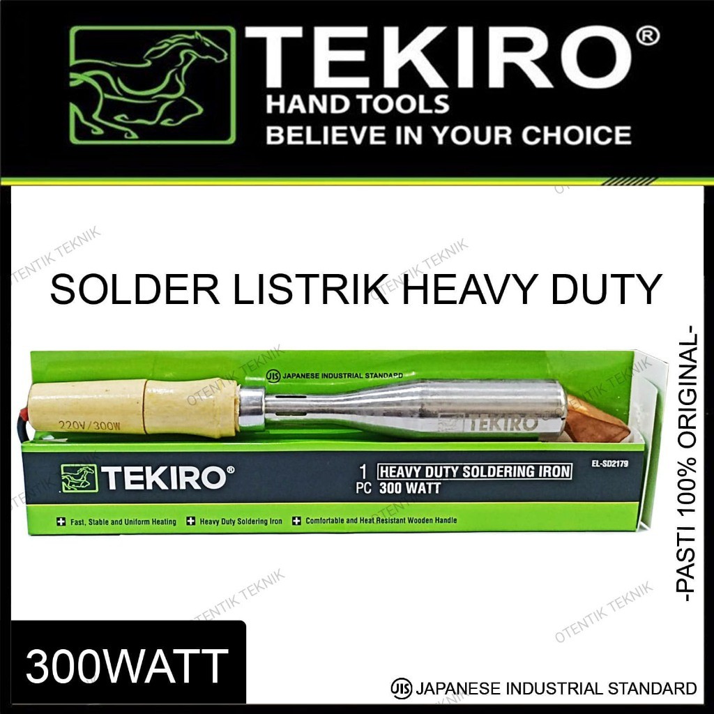 TEKIRO SOLDER LISTRIK GAGANG KAYU 300W - ALAT PATRI 300 W - SOLDERAN 300WATT - HEAVY DUTY SOLDERING 