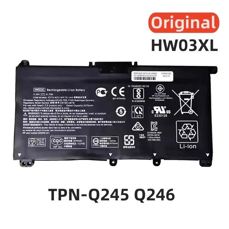 100%Original 3470mAh 11.55V for HP HW03XL TPN-Q221 Q222 Q230 Q245 Q246 15-EG0010TX Laptop Battery