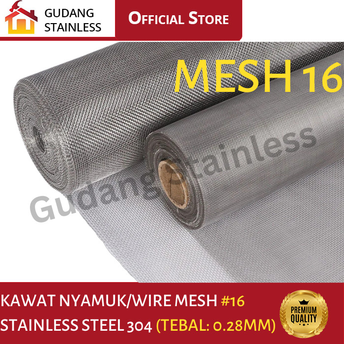 TEAMOR KASA KAWAT NYAMUK WIRE MESH STAINLESS 304 MESH 16