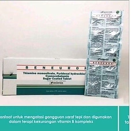 beneuron 100 tablet vitamin b1, b6 b12 cegah kesemutan
