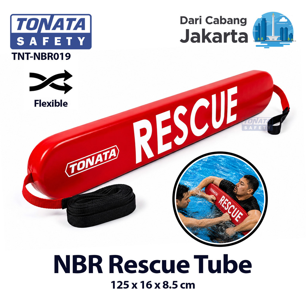 NBR Rescue Tube Tonata 125 x 16 x 8.5 cm / Pelampung Penyelamat Lifeguard / Flexible Floating Stick 