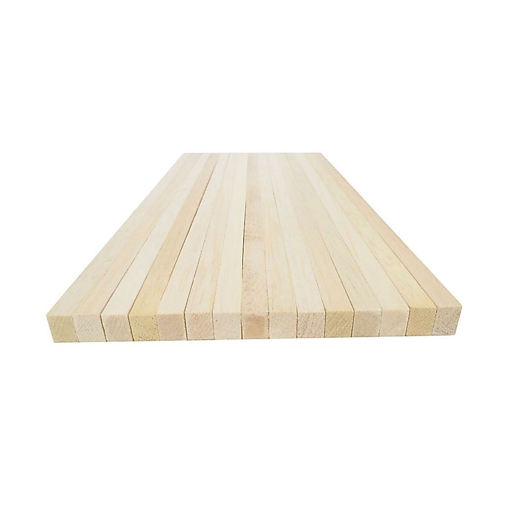 Balsa Stik 30x30x500mm / 3x3x50 cm Balsa stick Kayu Maket / Kayu Balsa Stick