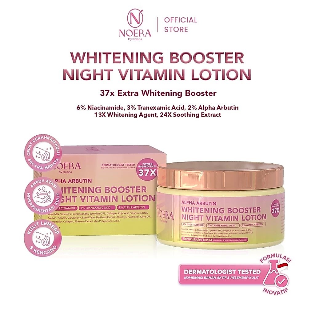 NOERA - HB Sultan Whitening Booster Night Lotion | HB Dosting Pemutih Badan