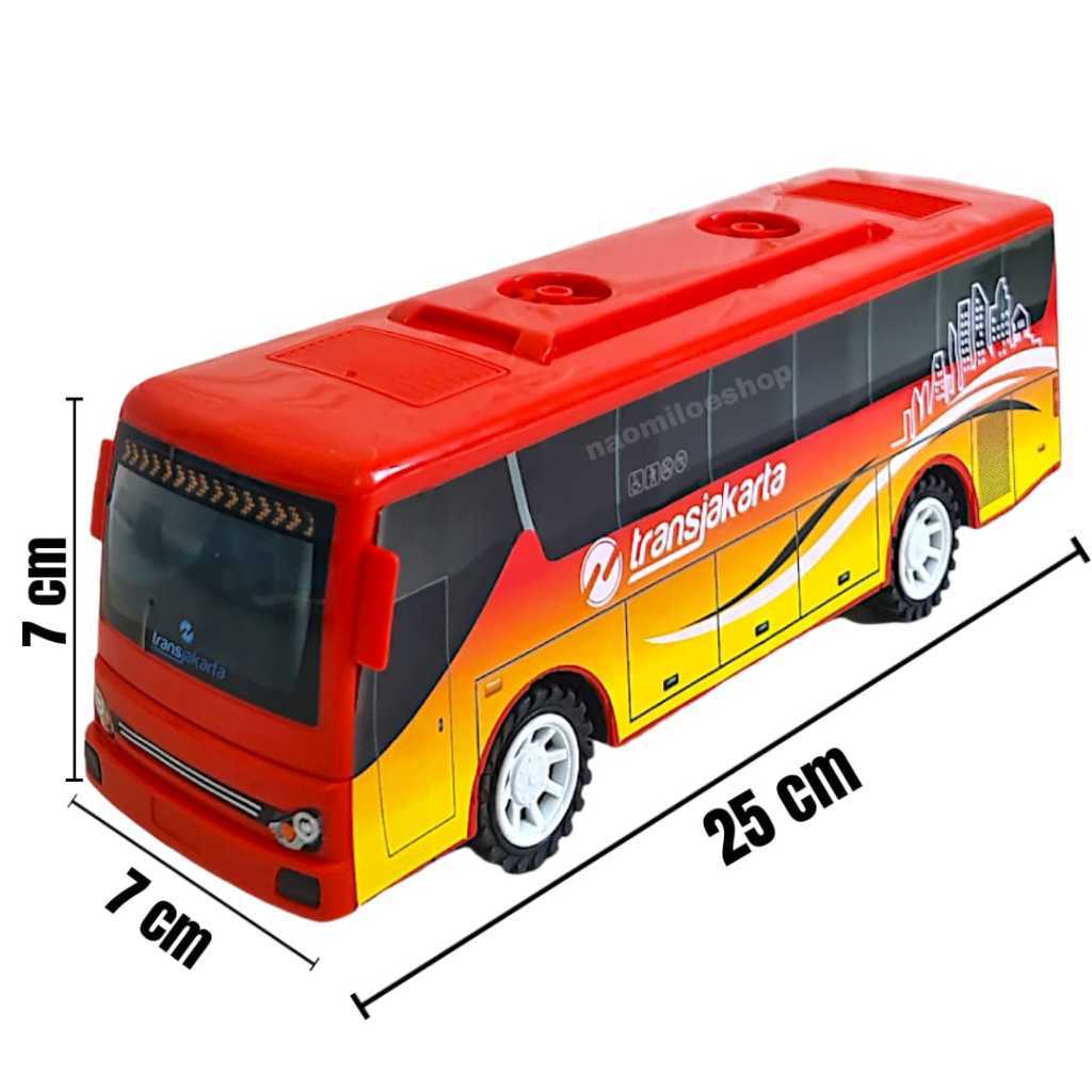 Busway trans jakarta mainan bus transjakarta besar mainan bis anak edukasi - mainan busway anak mura