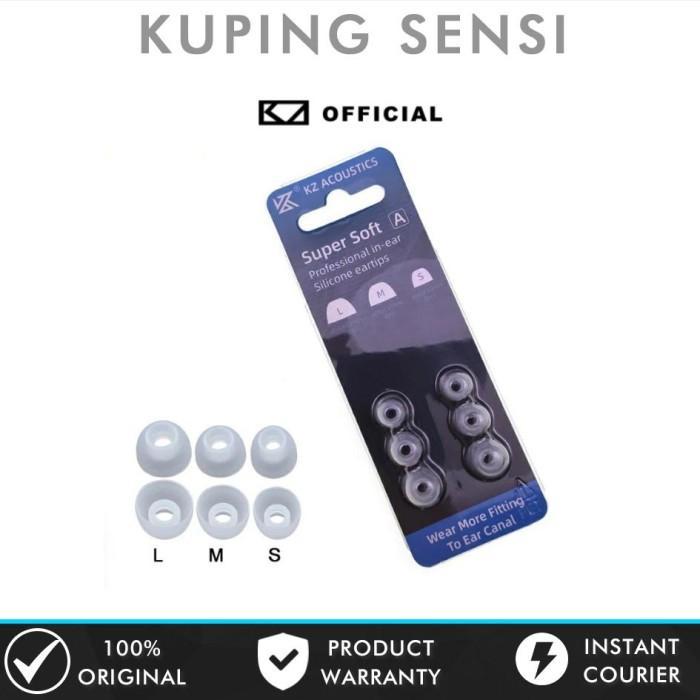KZ Eartips Silicone Super Soft for KZ EDX Pro TRN MT1 Pro CRA CRA - SML 3 Pasang