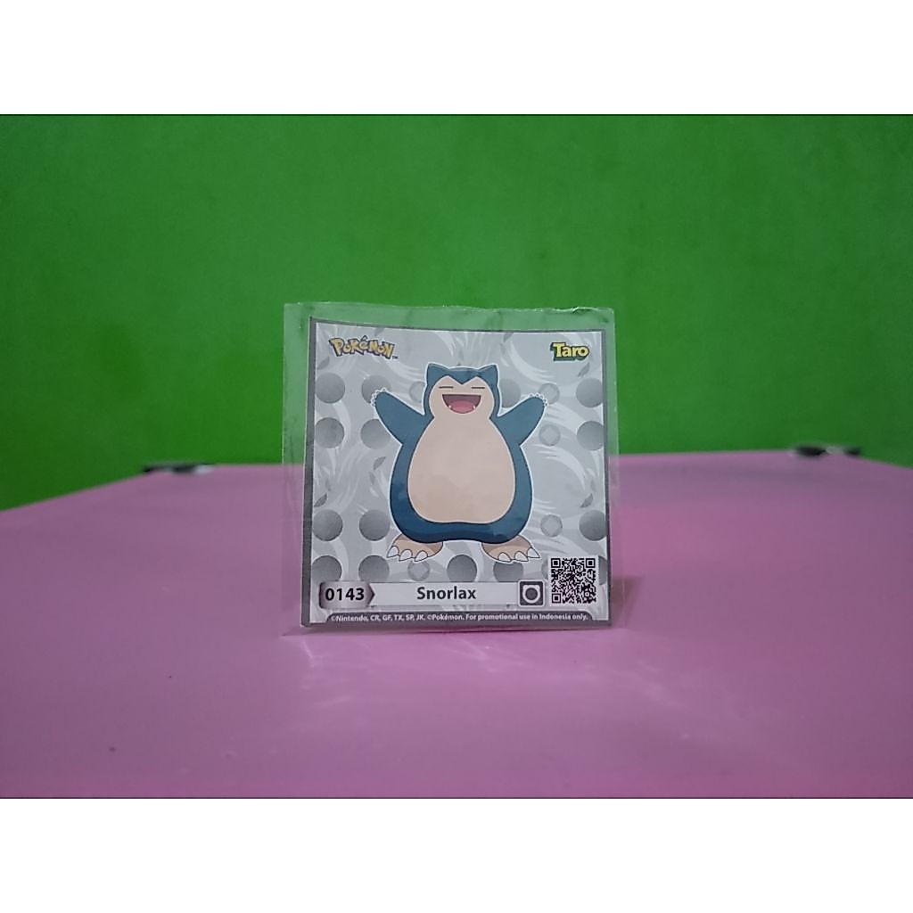 Stiker / Sticker TARO x POKEMON - SNORLAX - Nintendo New Murah Retro Vintage Rare Koleksi Mainan Ana