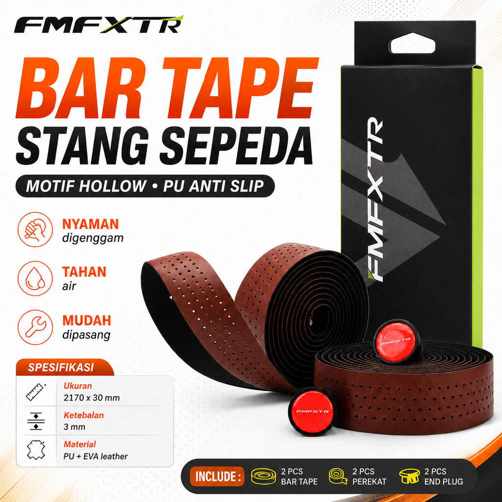 FMFXTR Bar Tape Handlebar Sepeda Stang Bartape Fixie RB Handgrip Hollow