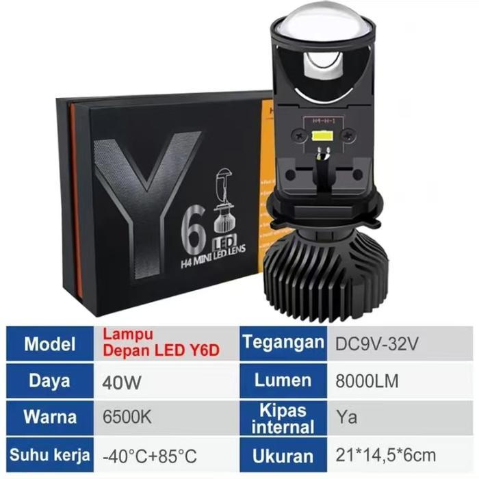 Mini Projie Y7D Lampu Led Mobil Dan Motor H4 /Biled/ Mini PJECTOR PROJIE Y7D SUPER BRIGHT 50 Watt - 