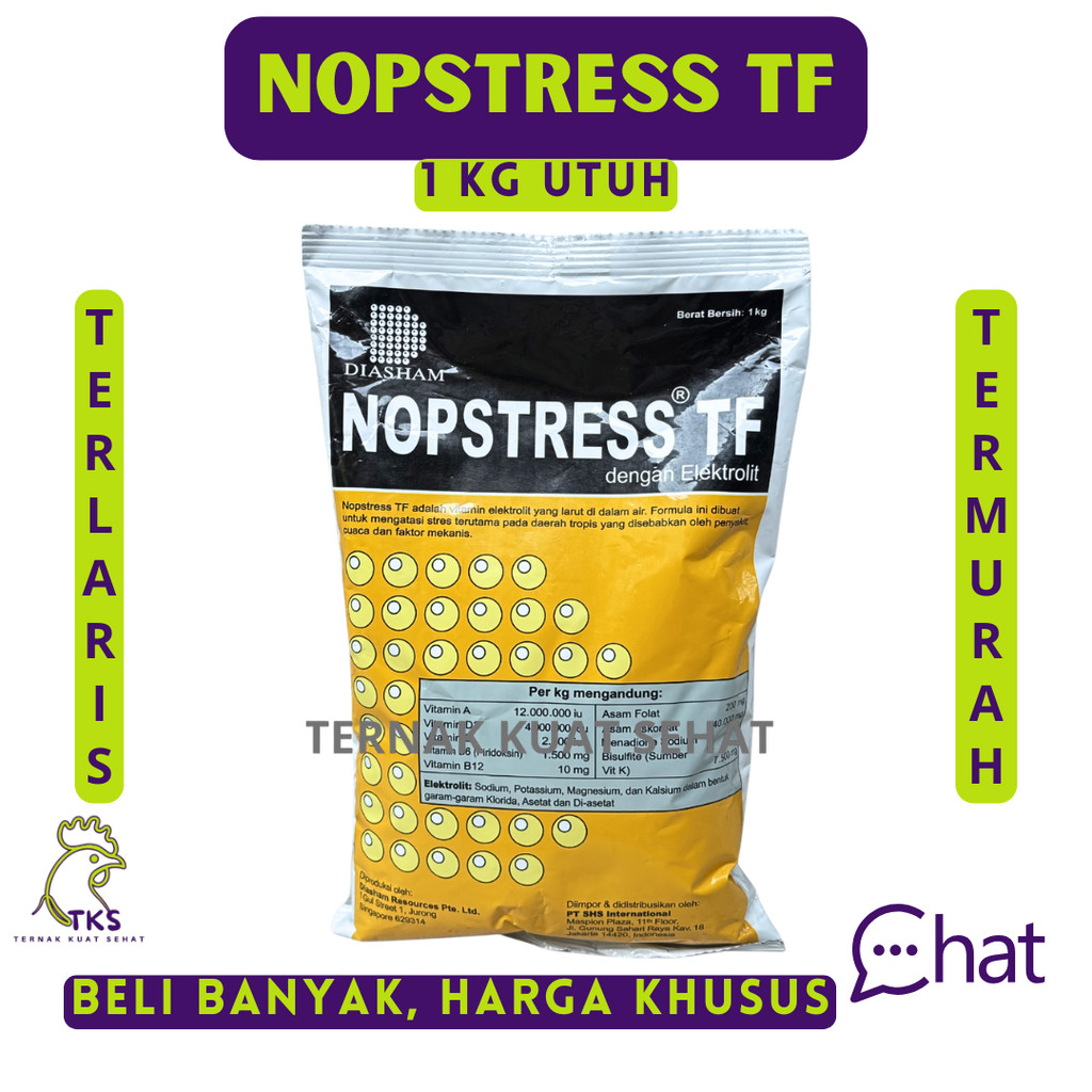 NOPSTRESS TF 1 KG - DIASHAM - Kuning Vitamin Elektrolit Untuk Hewan