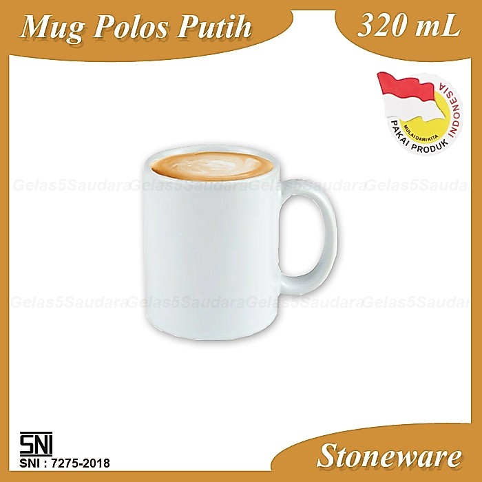 Mug Putih/Mug Kopi/Mug Keramik/Mug Souvenir/Mug Polos/Mug Hadiah/White Mug/Mug Putih Keramik