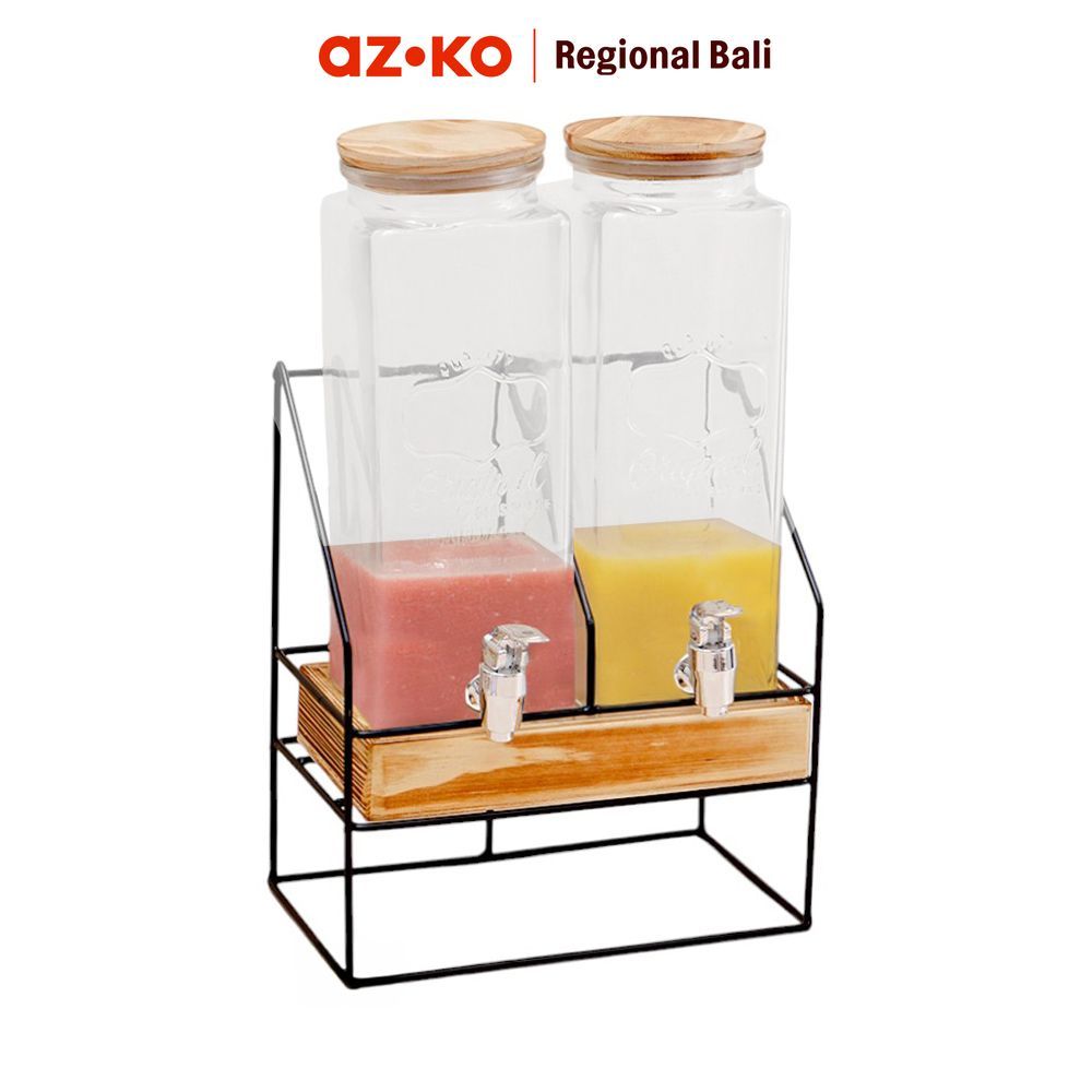AZKO Culinart Kei Dispenser Minuman Set 3 pcs Beverage Server Drink Station Party Jug Prasmanan