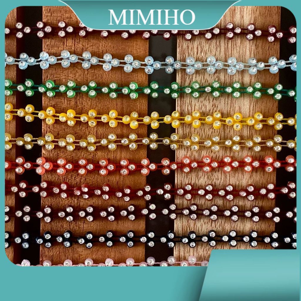 1 Yard / 90 cm Diamond Mata Semut Chain Berlian Mata Tiga Meteran Payet Kilau