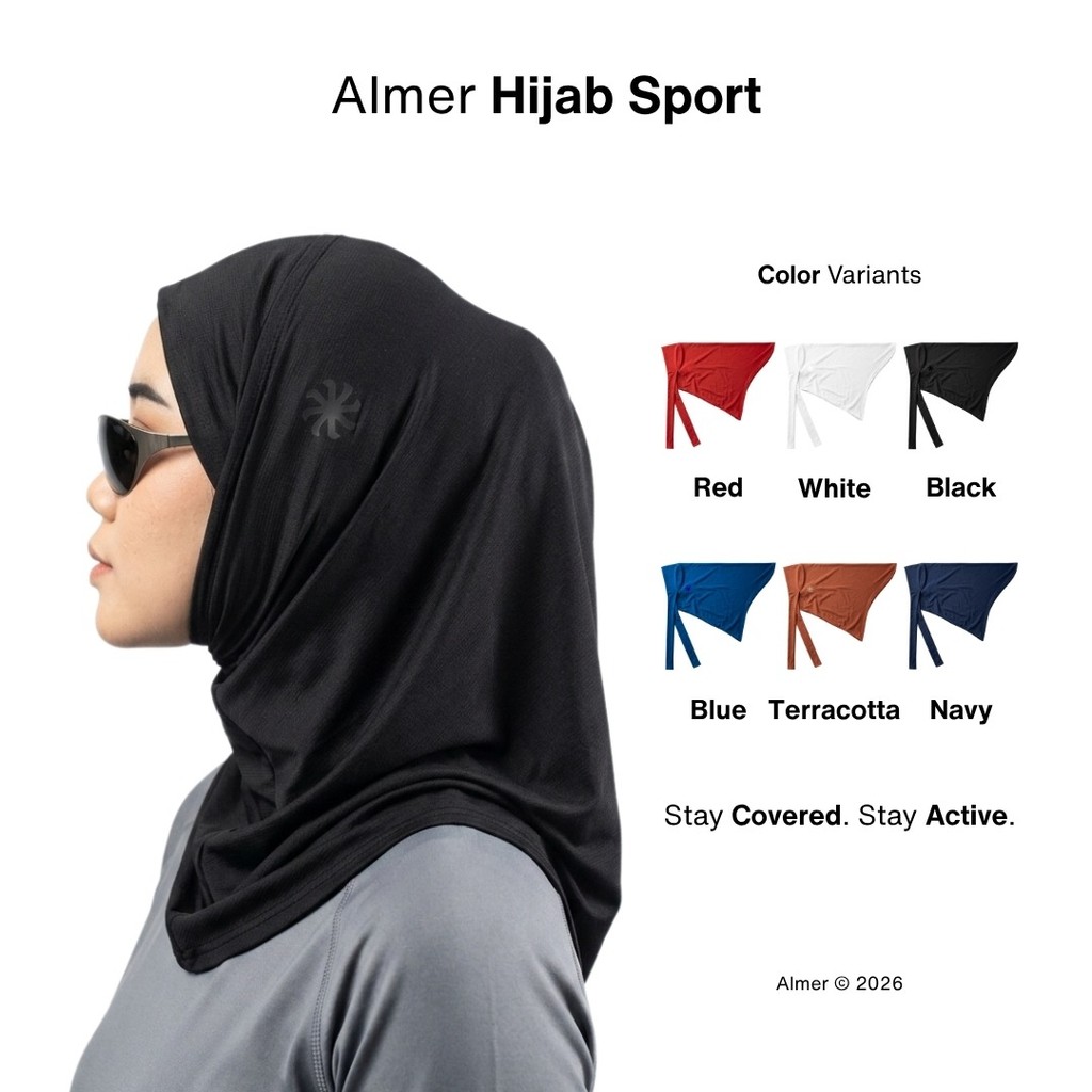 Almer Hijab Sport - Hijab Olahraga Wanita Nyaman by Almer Apparel