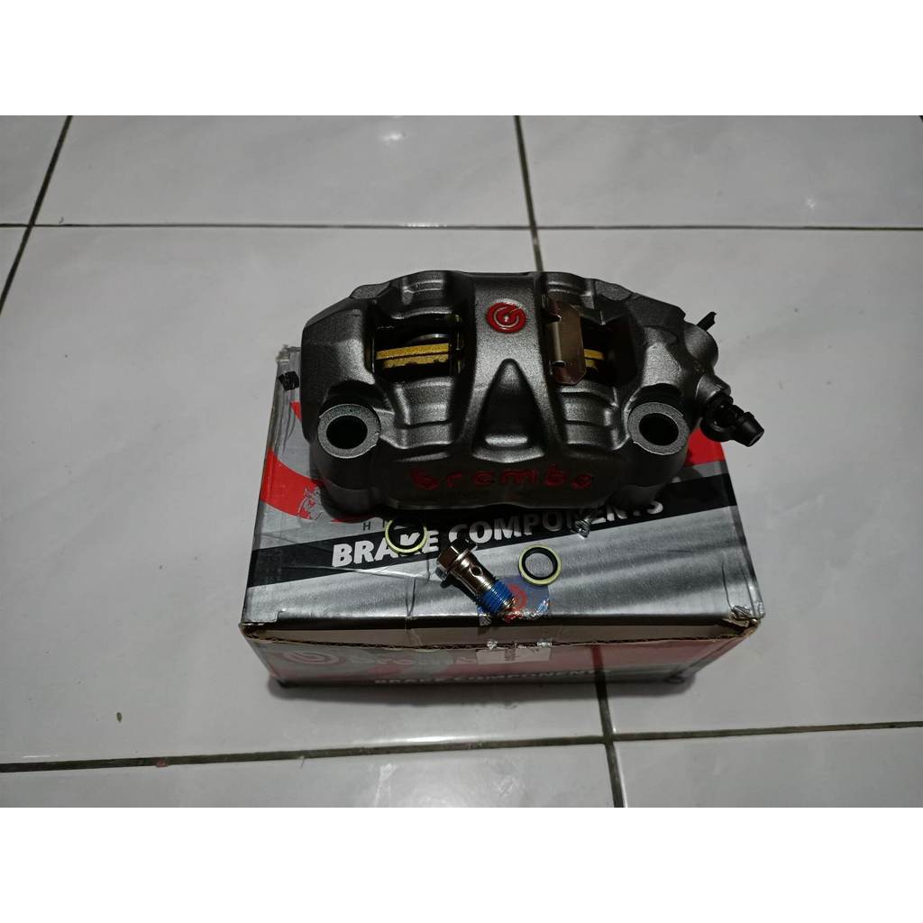 KALIPER CAKRAM BREMBO 2 PISTON UNIVERSAL DEPAN BELAKANG PNP CB GL 100 GL PRO TIGER