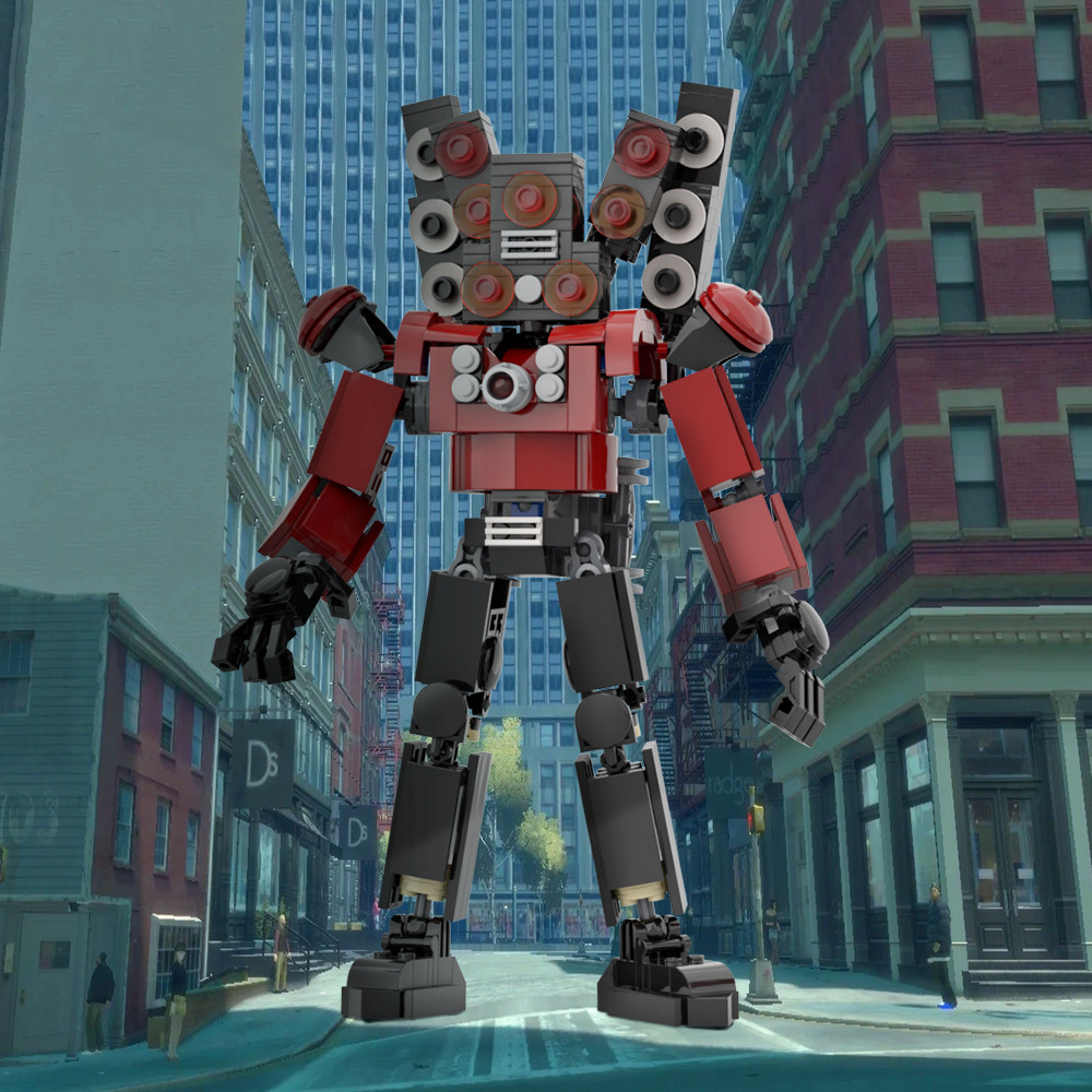Moc Titan Speakerman The Speaker Titan Model from Funny Anime Videos:For lego Skibi Toilet ,172 Piec
