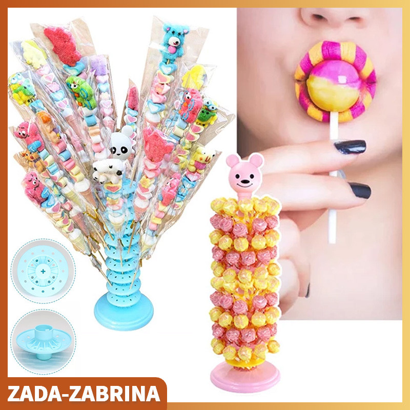 10 Layers Stand Lolipop Display Tempat Permen Lolipop Cakepop Pagar Plastik Display Piramida