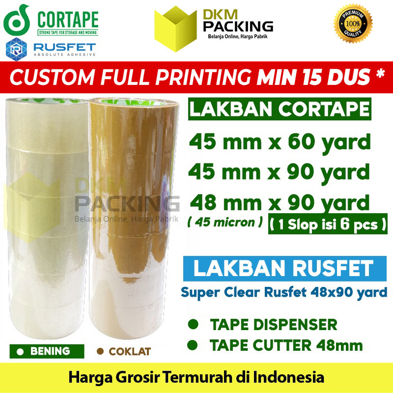 

Lakban 48mm x 90yard CORTAPE Plakban Isolasi PREMIUM /SELOP