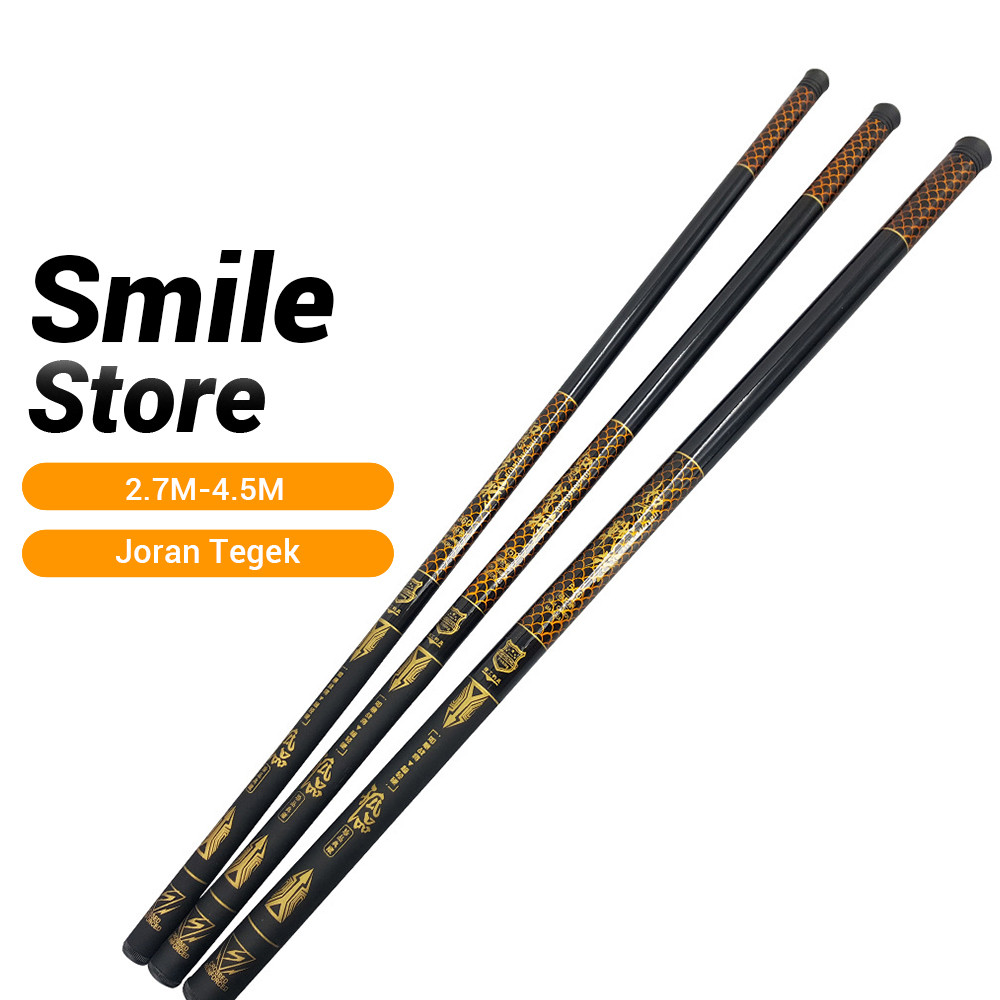 Smile Joran Tegek Kagawa Batik 2.7-4.5 Carbon Medium hard/joran tegak/joran tegak murah