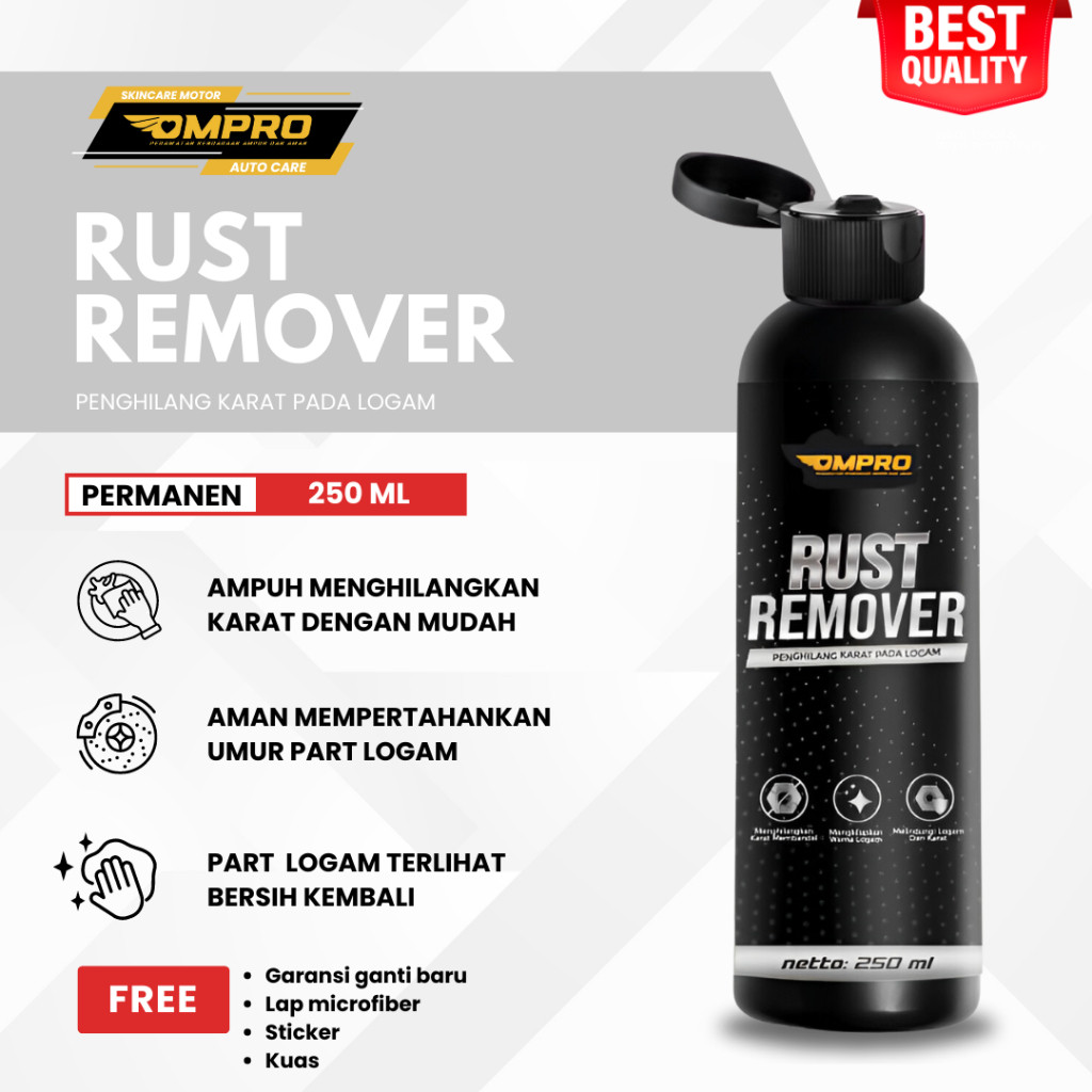 Pembersih Penghilang Karat Motor Ompro Rust Remover 250Ml Pembersih Karat Mesin Motor Penghilang Kar