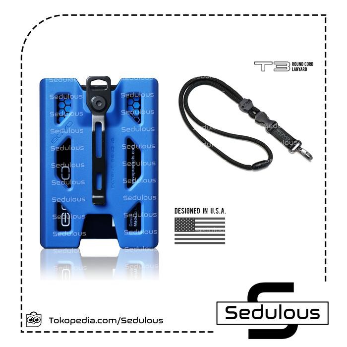 

READY Bundle GoVo Badge ID Card Holder + T3 Lanyard Plastic - Biru