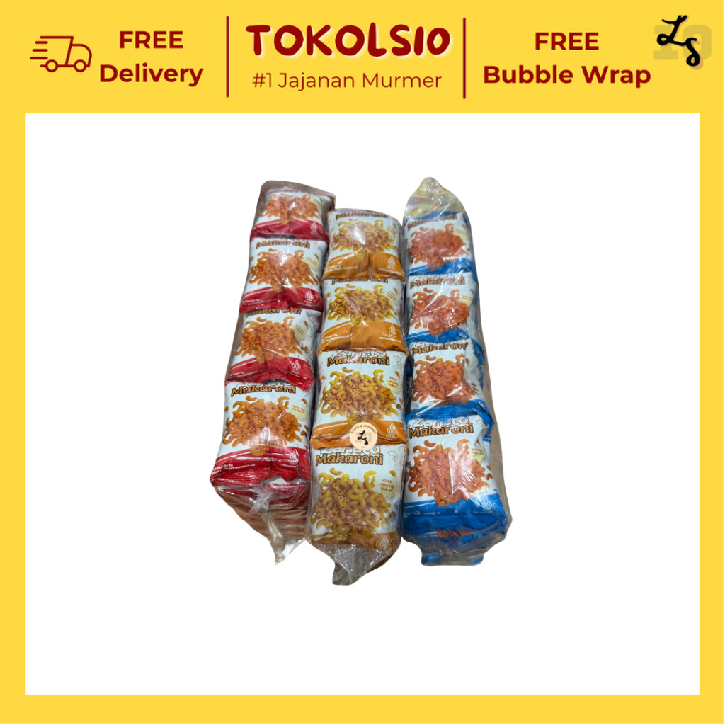 

Bella Belli Zaneto Makaroni Rasa Sapi Panggang/Jagung Bakar/Balado Daun Jeruk Isi 20 Pcs 7Gr