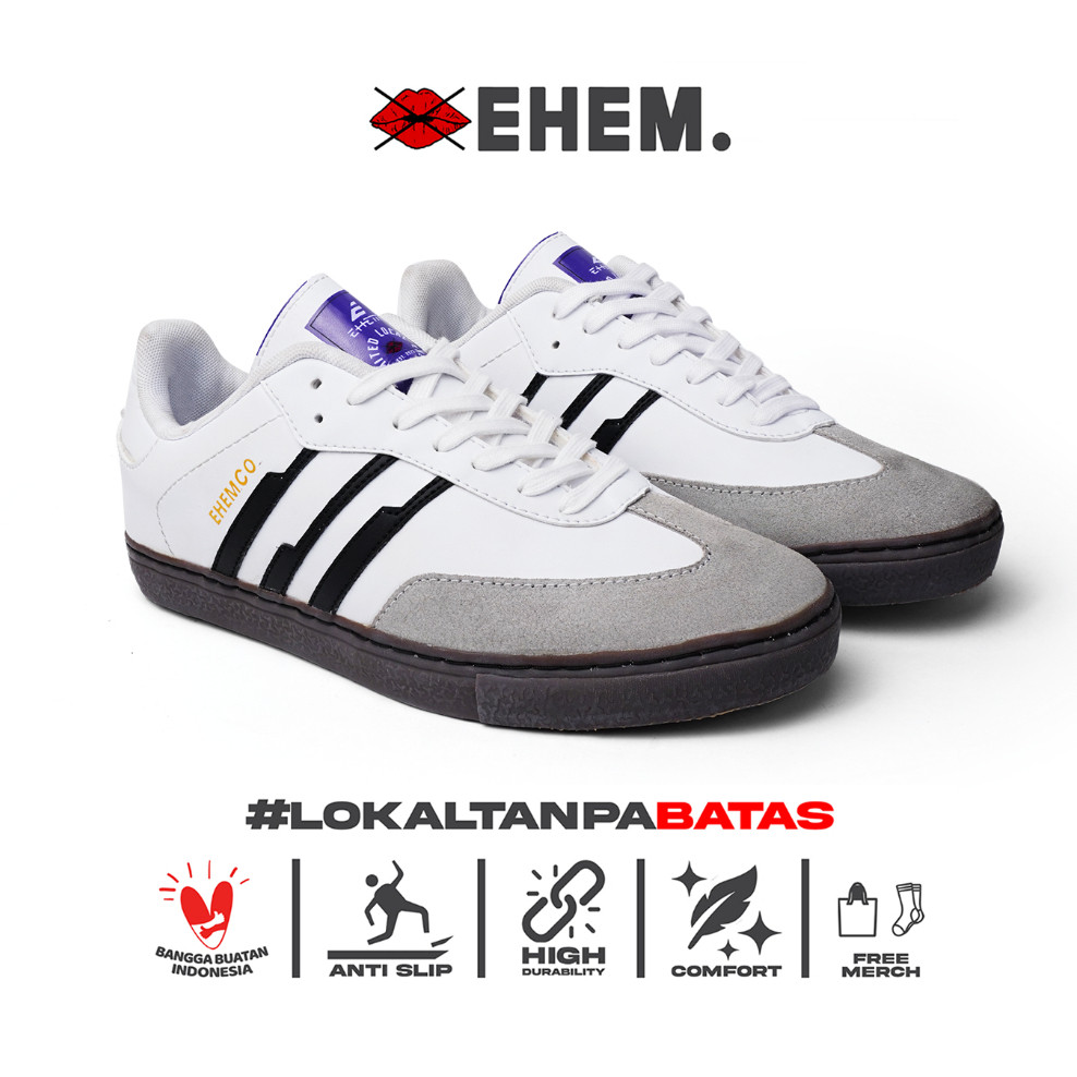 Ehem - Sepatu Sneakers Unisex Pria Wanita Primavera White Gum