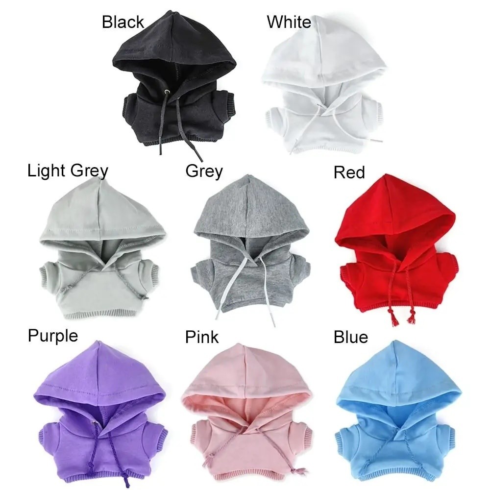 baju boneka Handmade Hoodies For 10cm Cotton Dolls Sweatshirt Outfits Fashion Clothes For 1/12 BJD D