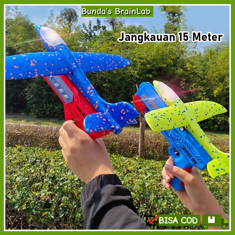 Mainan Anak Tembakan Pesawat Terbang Ada Lampu / Mainan Tembakan Pesawat Terbang/Mainan Pistol Penem